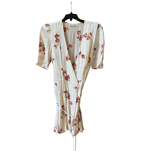 Reformation Lucky White Floral Wrap Dress - Size Small (new) - Picture 6 of 8
